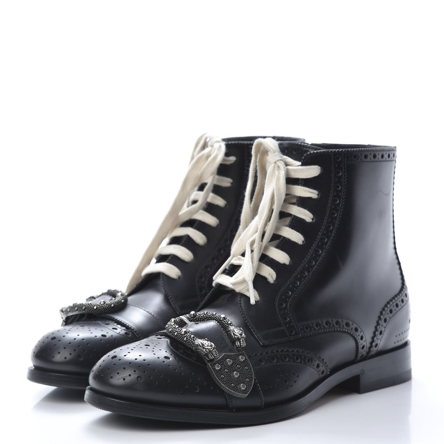 Calfskin Mens Queercore Brogue Wingtip Boots 6.5 Black