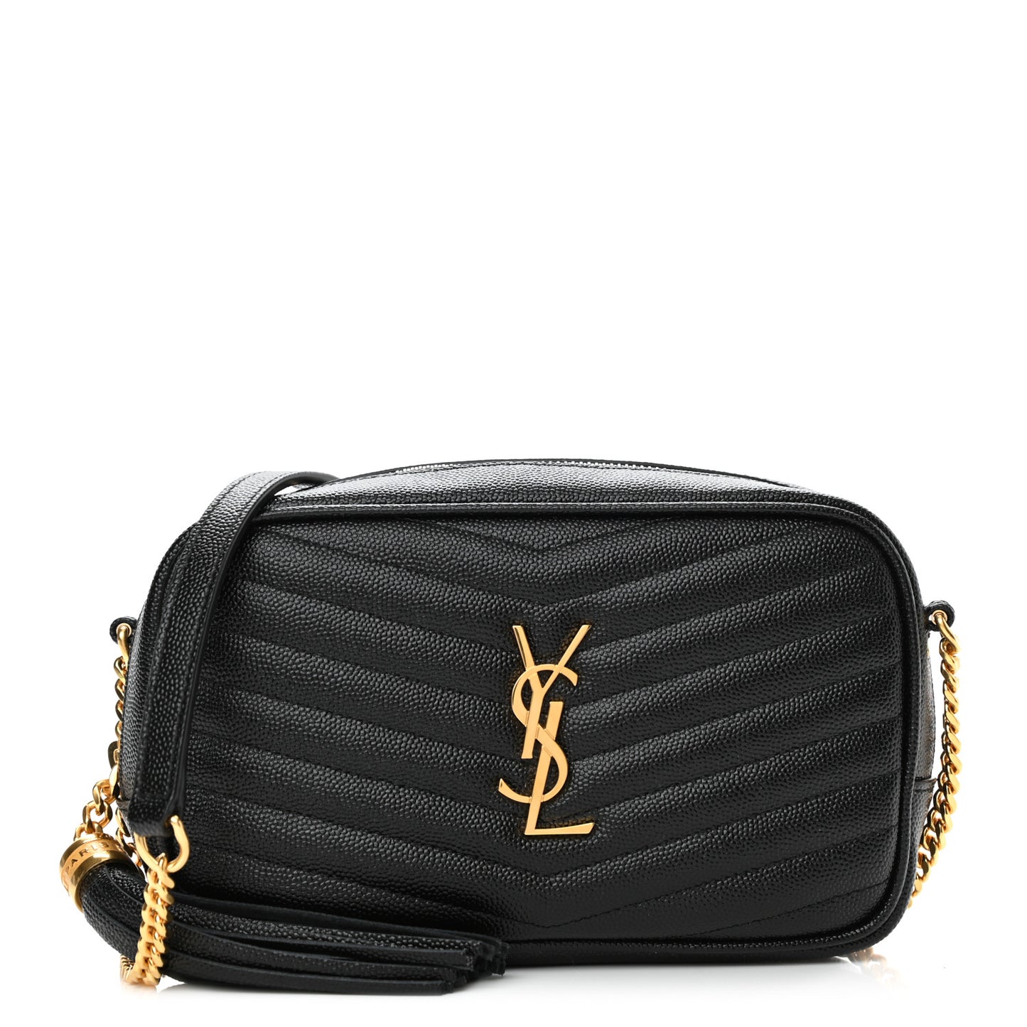 Grain De Poudre Matelasse Monogram Mini Lou Camera Bag Black
