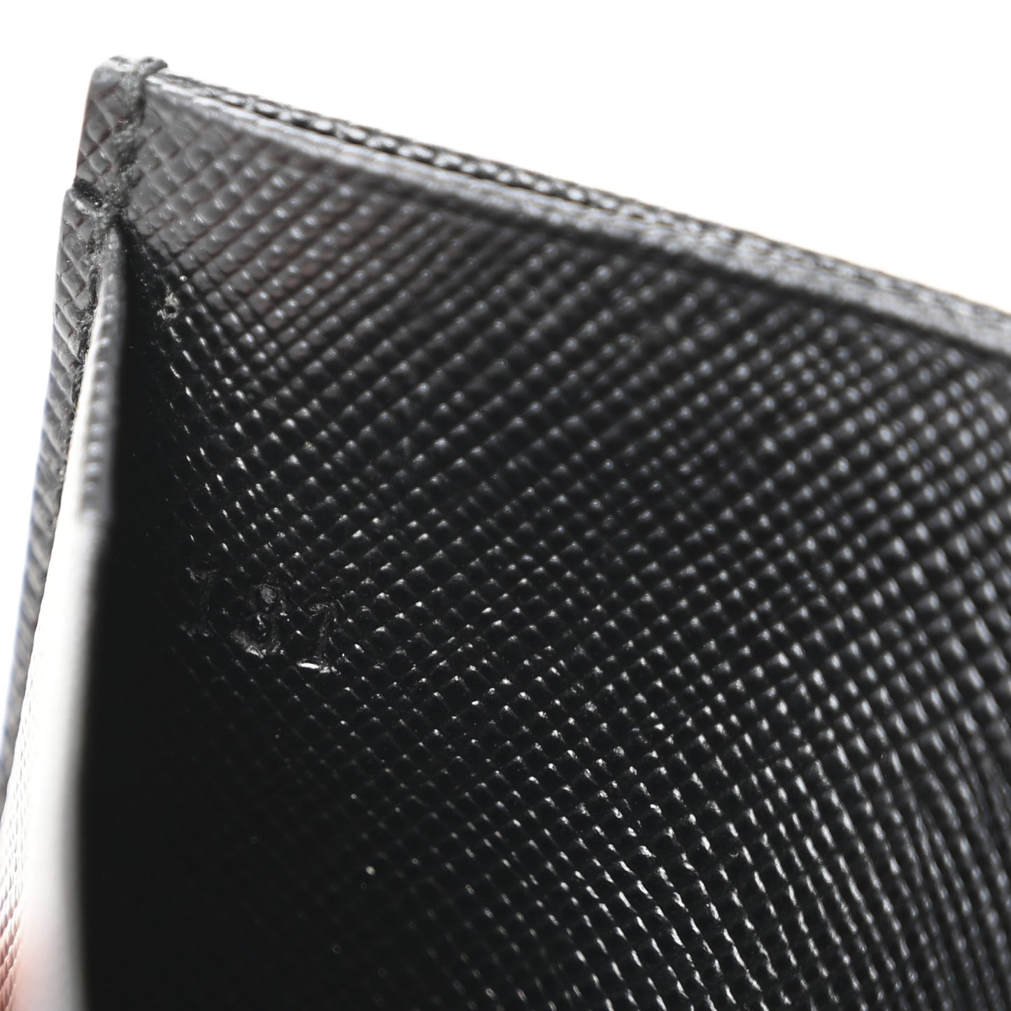 Saffiano Triangle Card Case Bordeaux Black