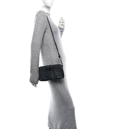 Bottega Veneta Nappa Intrecciato Small Double Pocket Flap Black 2 of 12