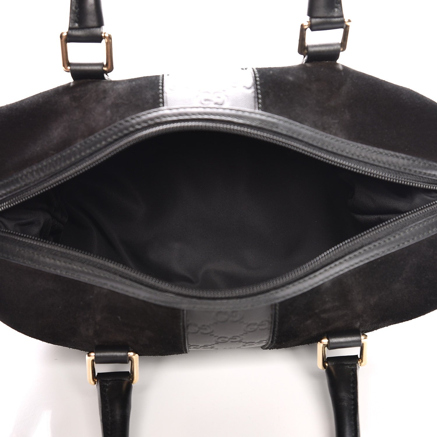 Gucci Suede Guccissima Small Boston Black 5 of 9