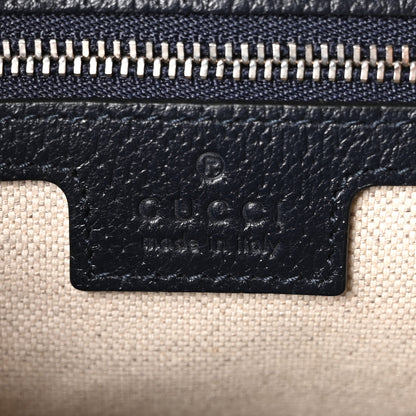 Gucci GG Supreme Monogram Textured Dollar Calfskin Web Studded Mini Ophidia Flap Shoulder Bag Beige Blue 5 of 9