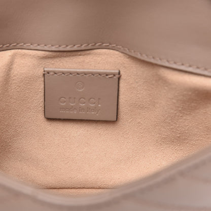 Gucci Calfskin Matelasse Super Mini GG Marmont Shoulder Bag Porcelain Rose 6 of 10