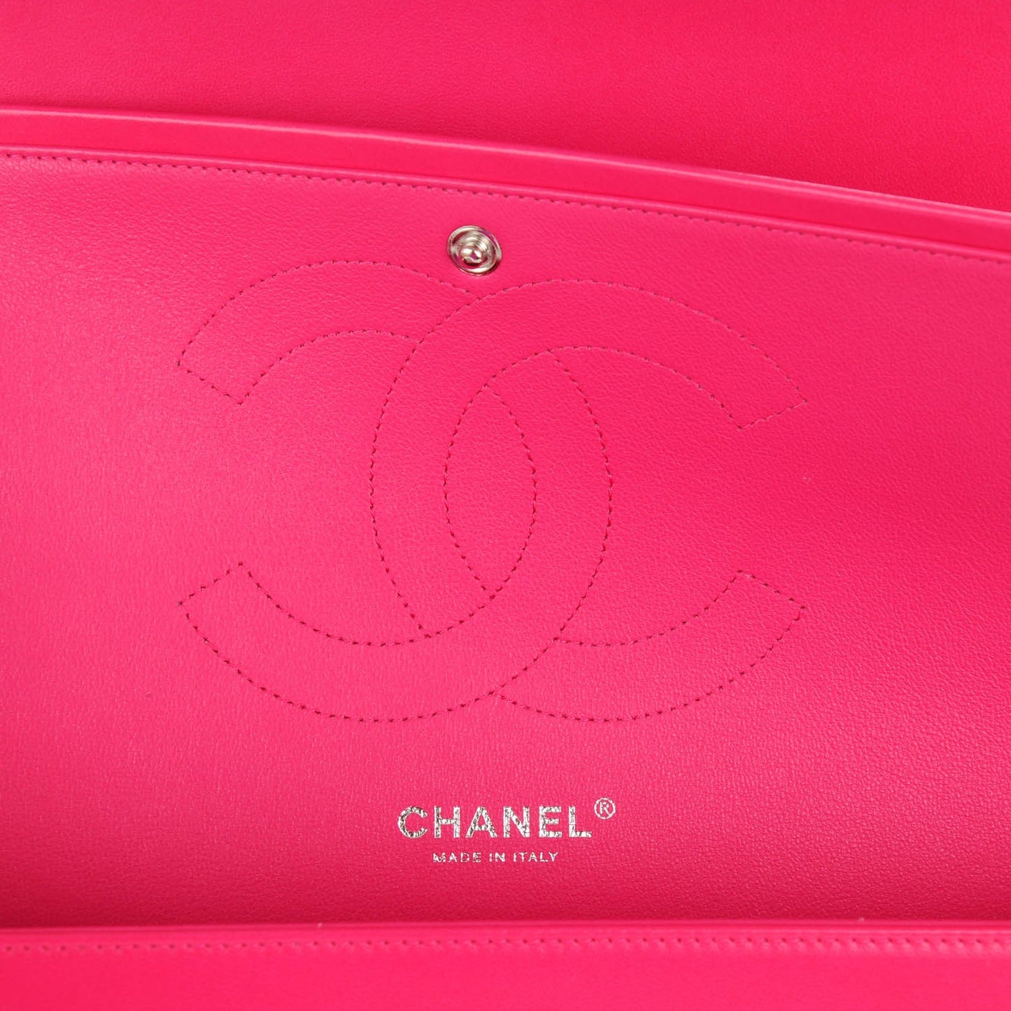 Lambskin Quilted Jumbo Double Flap Dark Pink