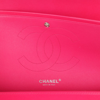 Chanel Lambskin Quilted Jumbo Double Flap Dark Pink 6 of 8