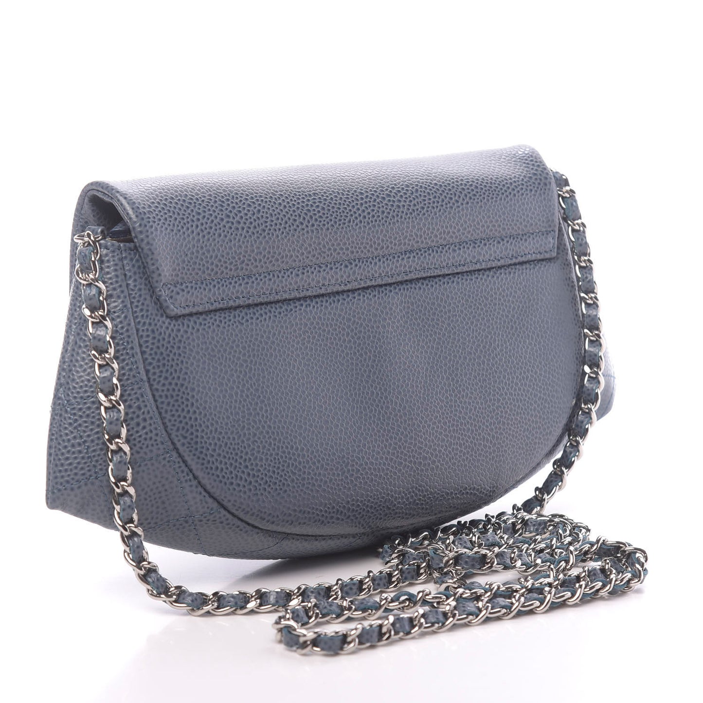 Caviar Half Moon Wallet On Chain WOC Blue