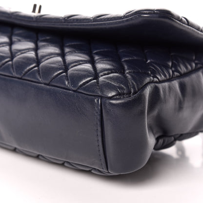 Chanel Iridescent Calfskin New Bubble Large Flap Navy 6 of 13
