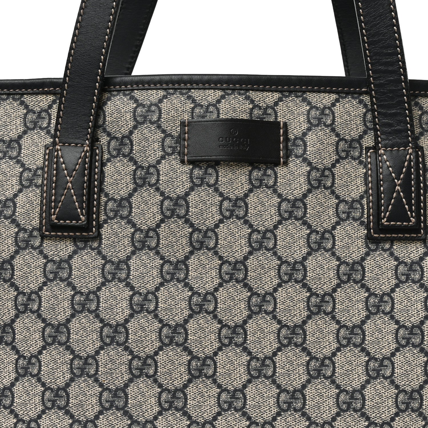 Gucci GG Supreme Monogram Medium Zippered Shopping Tote Navy 8 of 11