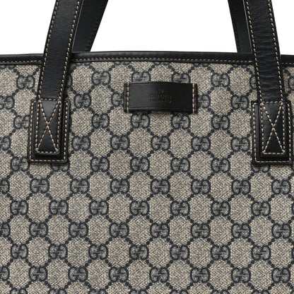 Gucci GG Supreme Monogram Medium Zippered Shopping Tote Navy 8 of 11