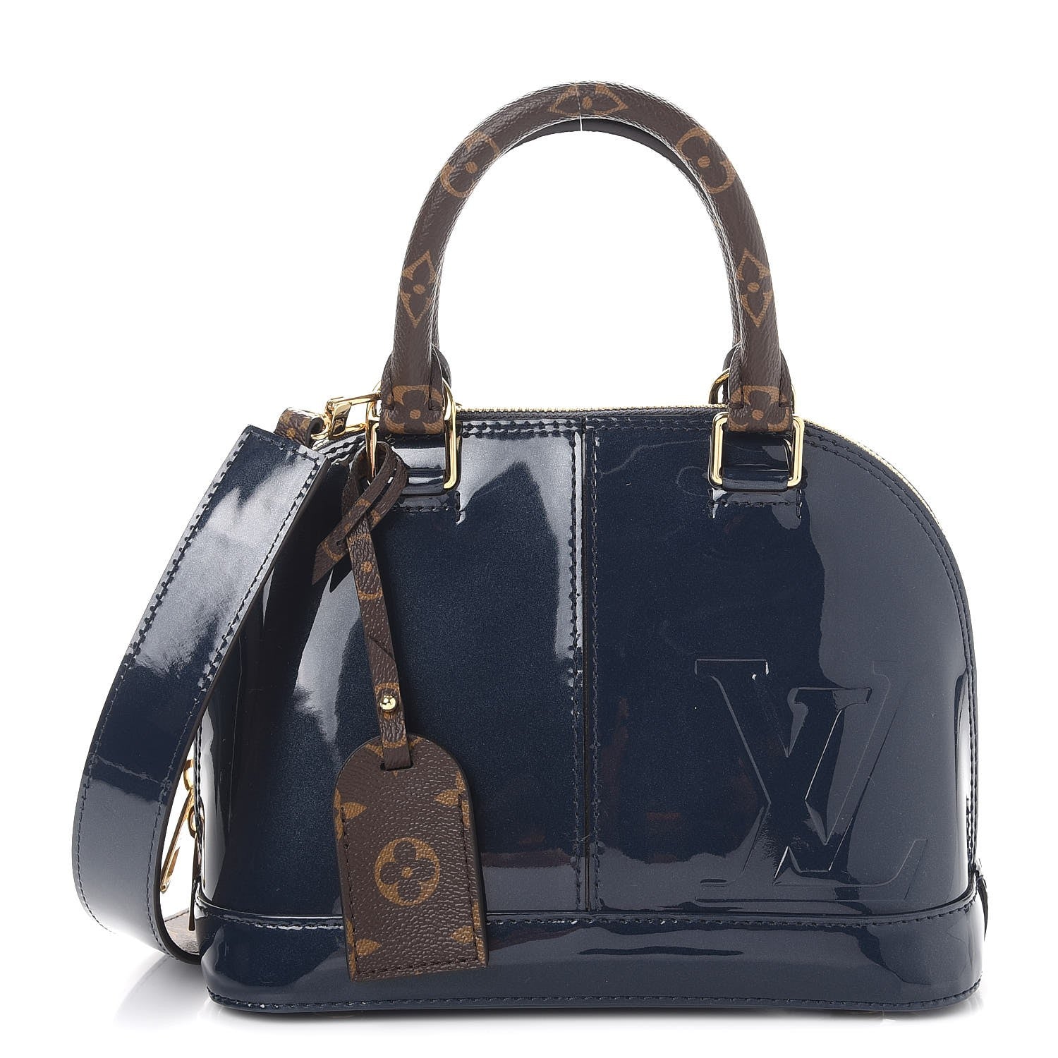 Louis Vuitton Patent Monogram Alma BB Marine 1 of 8