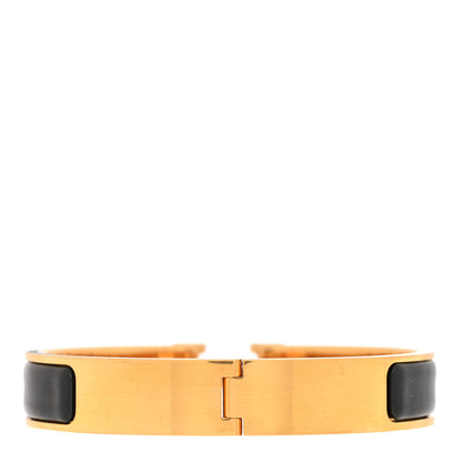 Hermes Enamel Narrow Clic Clac H Bracelet GM Black 3 of 5