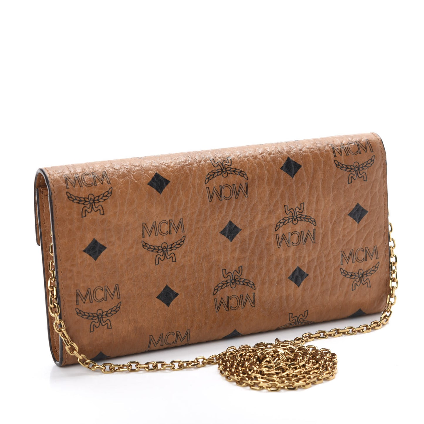 Visetos Large Patricia Wallet On Chain Cognac