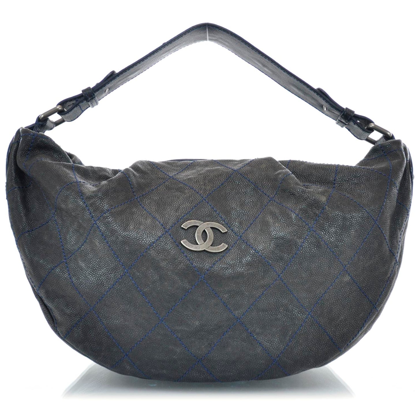 Caviar Outdoor Ligne Hobo Bag Black