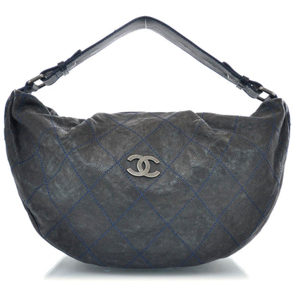 Chanel Caviar Outdoor Ligne Hobo Bag Black 1 of 9