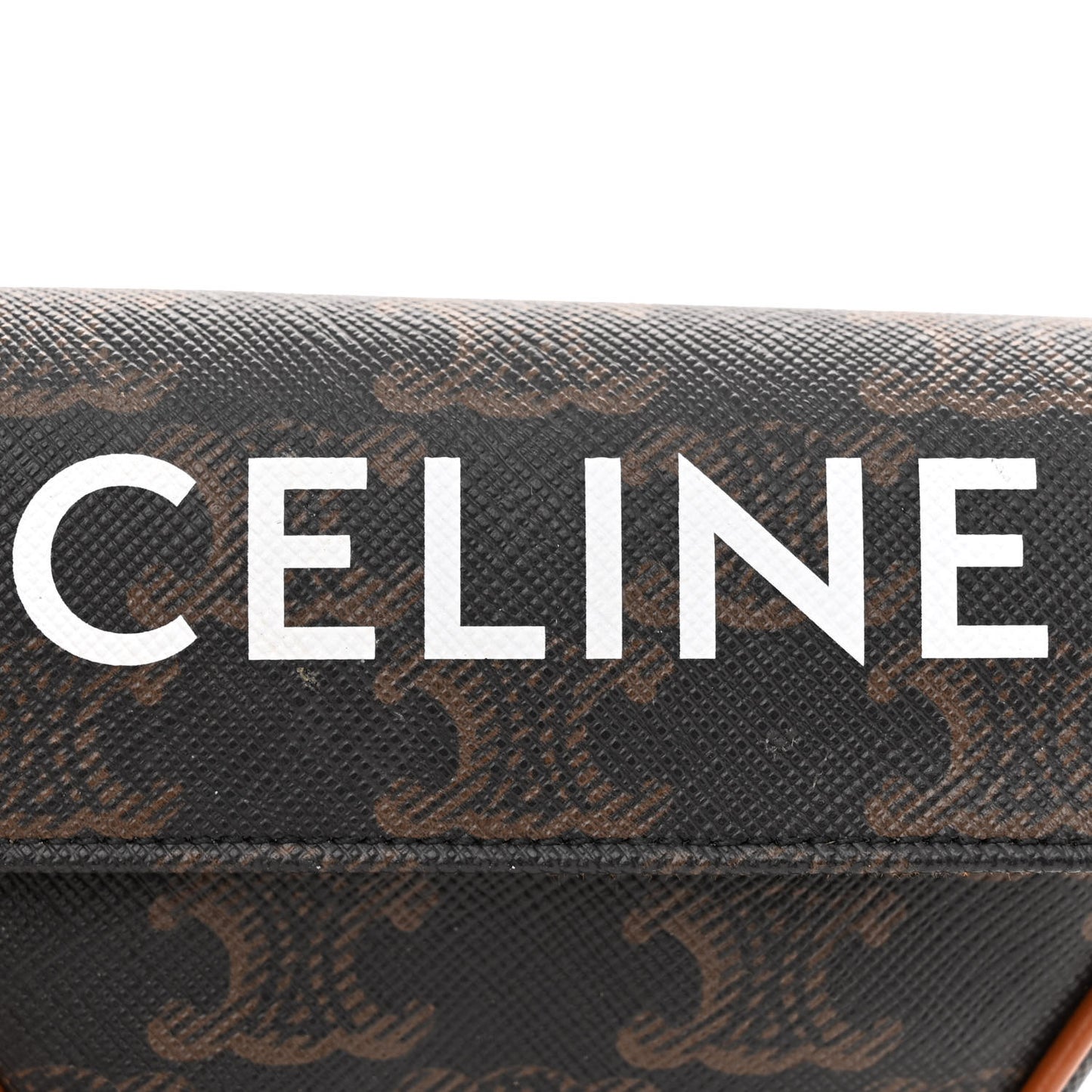 Triomphe Canvas Mini Triangle Crossbody Bag Tan