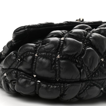 Valentino Garavani Nappa Medium Spikeme Shoulder Bag Black 7 of 9