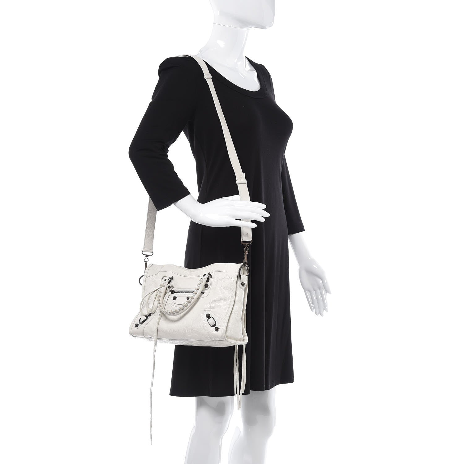 Balenciaga Agneau Classic Hardware S City White 3 of 9