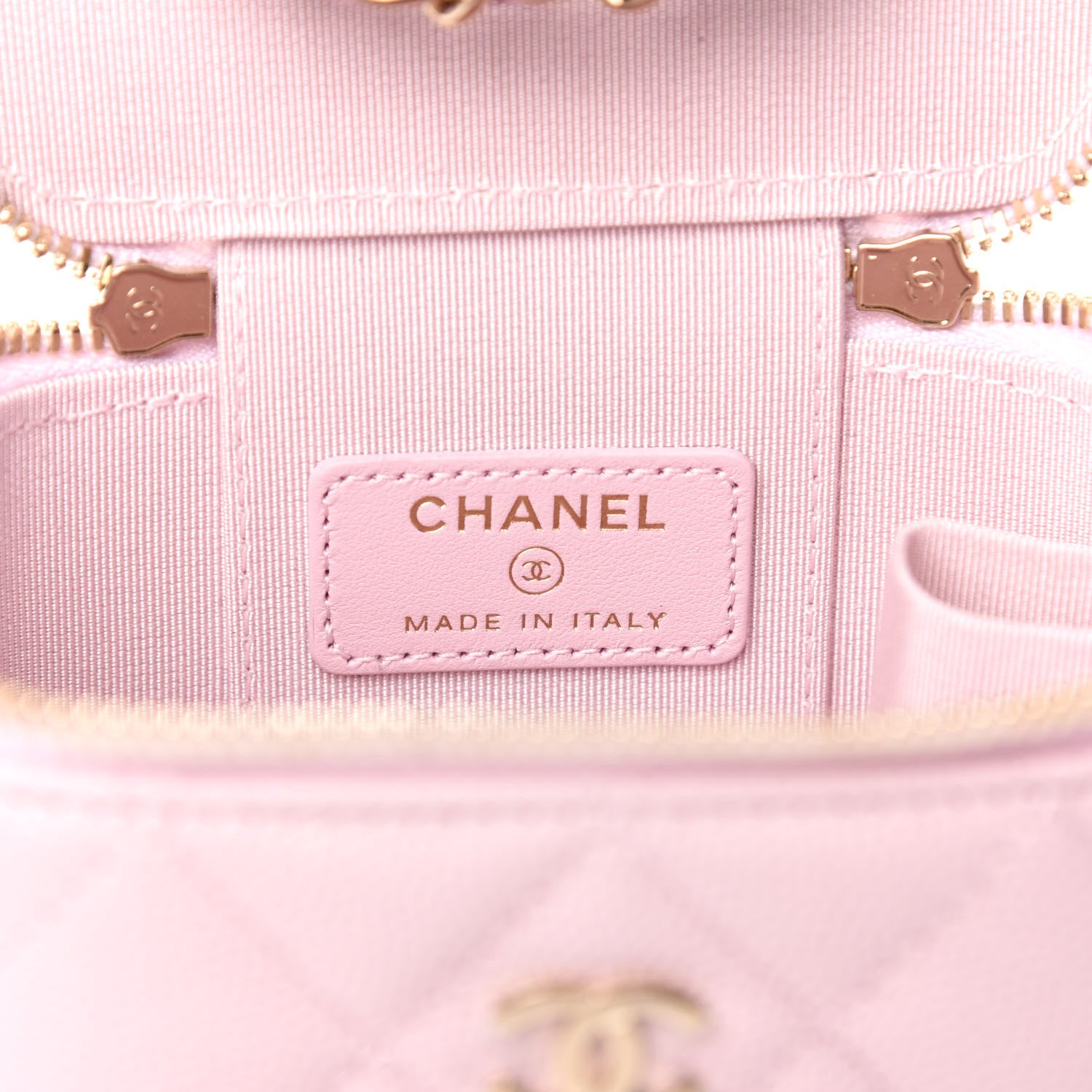 Chanel Caviar Quilted Mini Vanity Case With Chain Light Pink 8 of 11
