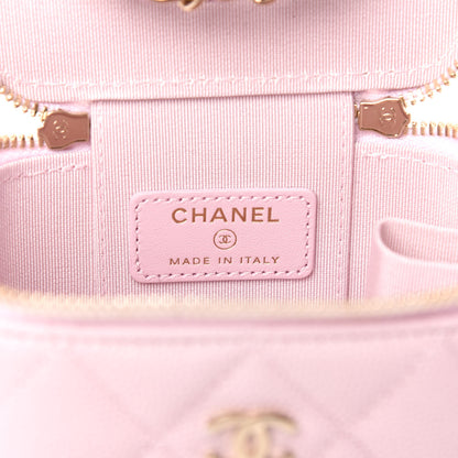 Chanel Caviar Quilted Mini Vanity Case With Chain Light Pink 8 of 11