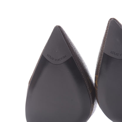 Louis Vuitton Monogram Cherie Slingback Pumps 37 Black 9 of 12