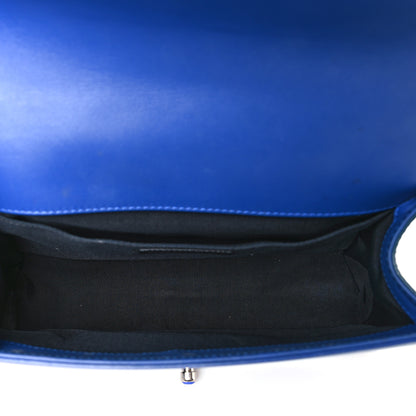 Chanel Patent Calfskin Quilted Medium Plexiglass Boy Flap Blue 5 of 9