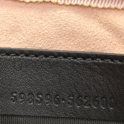 Gucci Calfskin Matelasse Mini GG Marmont Chain Crossbody Bag Black 9 of 9