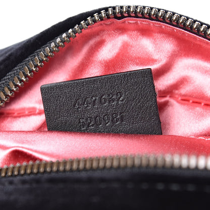 Gucci Velvet Matelasse Small GG Marmont Chain Shoulder Bag Black 7 of 10