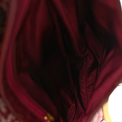 Christian Dior Monogram Saddle Bag Burgundy 4 of 12