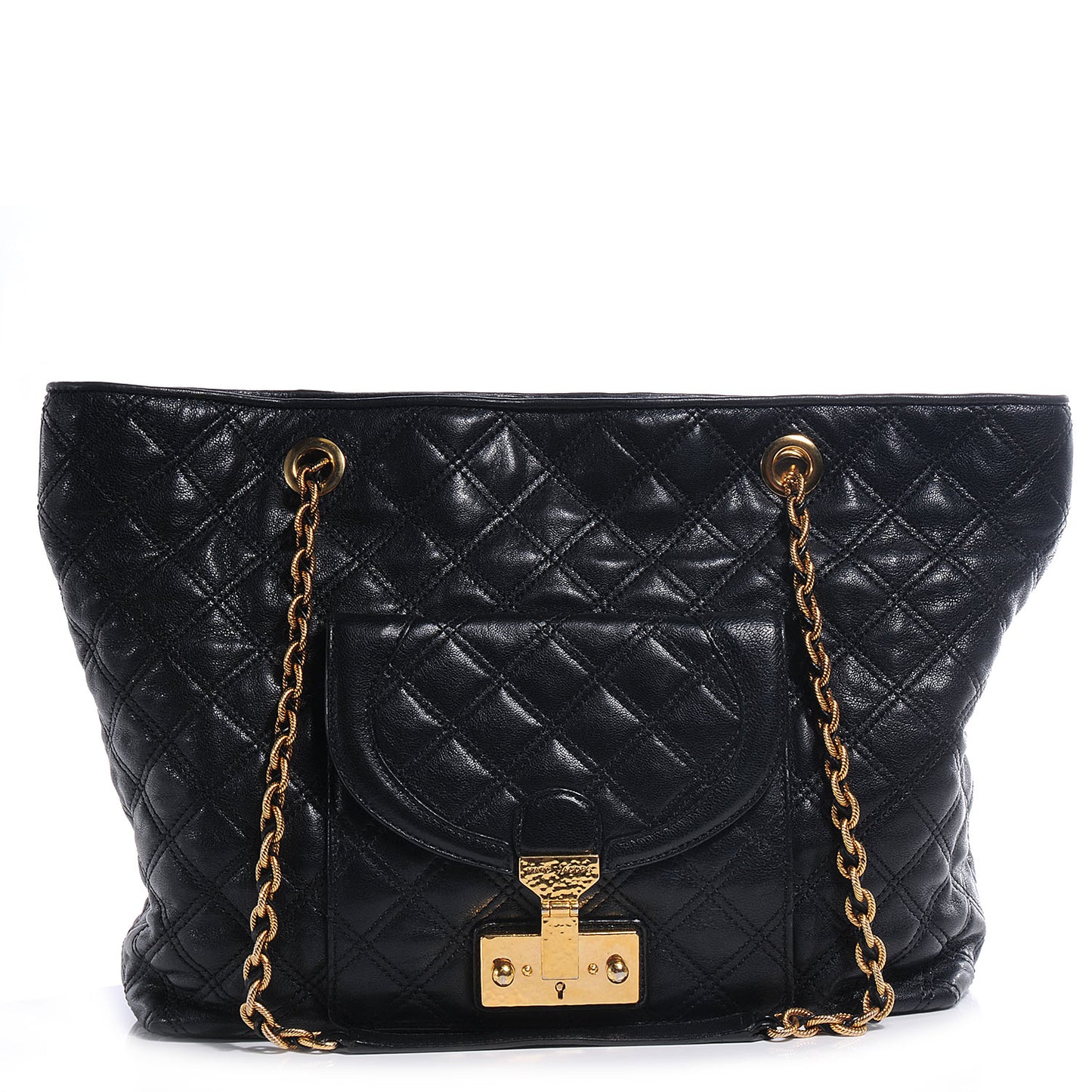 Leather Quilted Astor Shoulder Bag Black