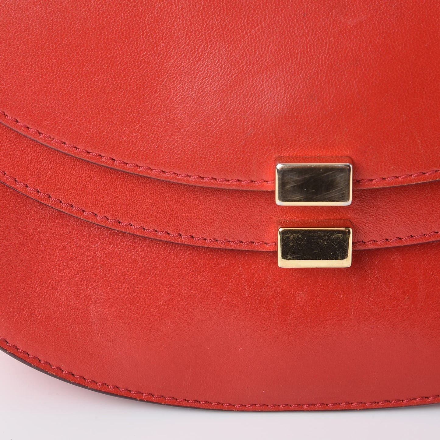 Calfskin Mini Georgia Crossbody Bag Paprika Red