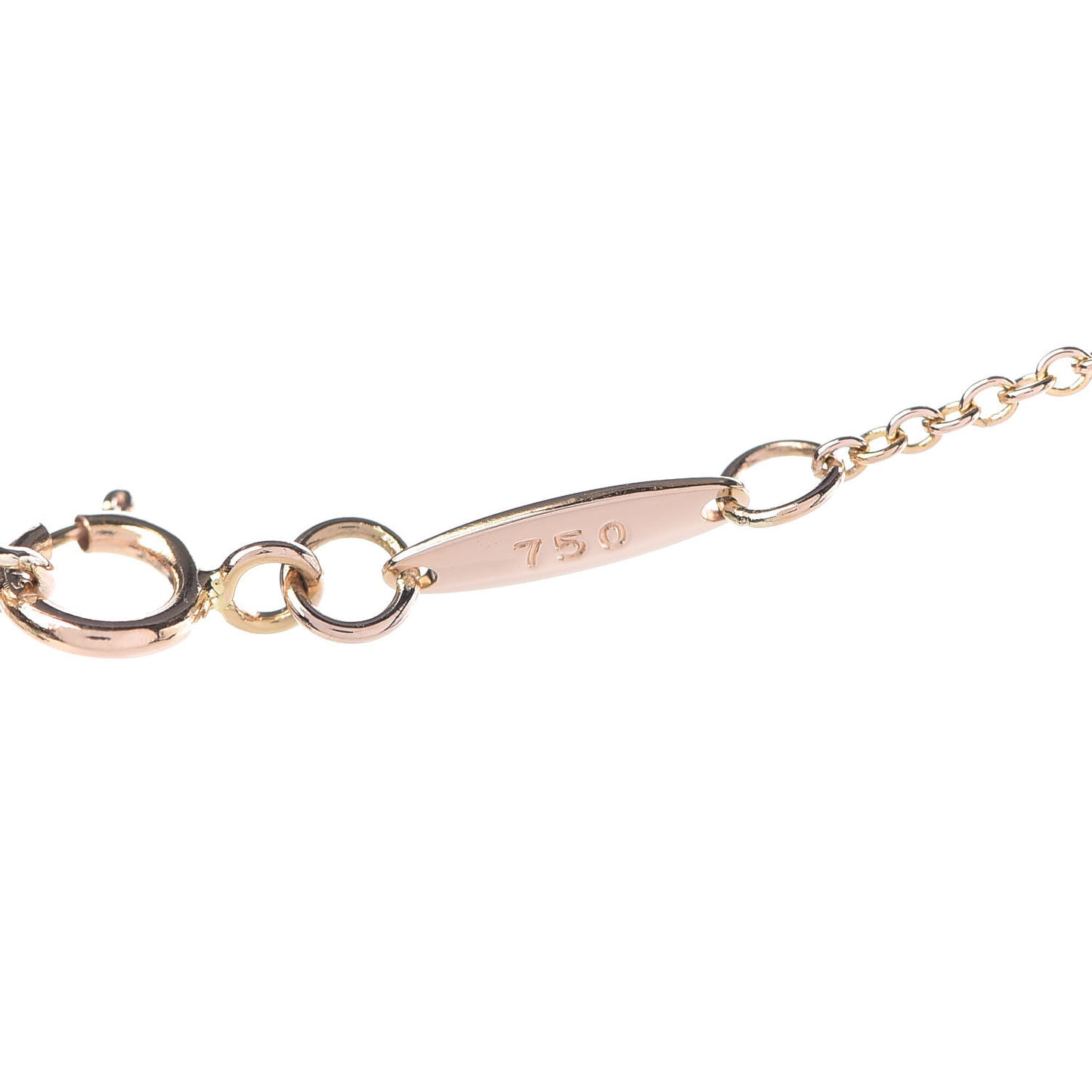 18K Rose Gold Diamond .03ct Elsa Peretti Diamonds by the Yard Pendant Necklace