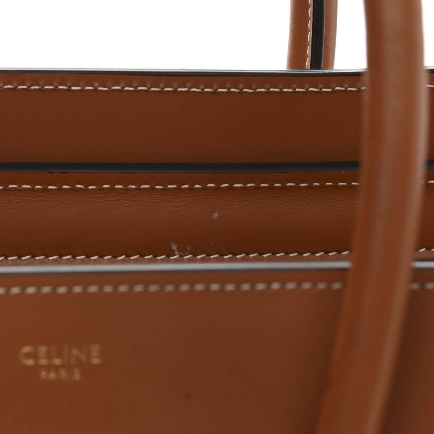 Textile Smooth Calfskin Micro Luggage Navy Tan