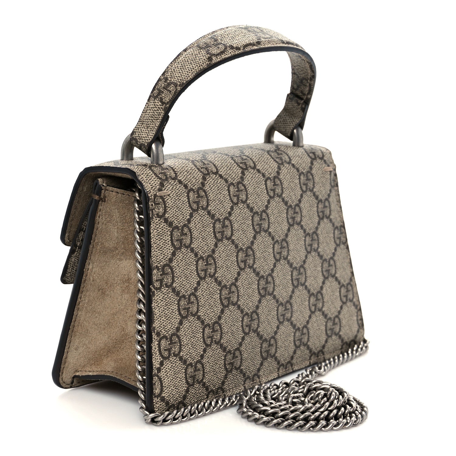 Gucci GG Supreme Monogram Mini Dionysus Top Handle Bag Taupe