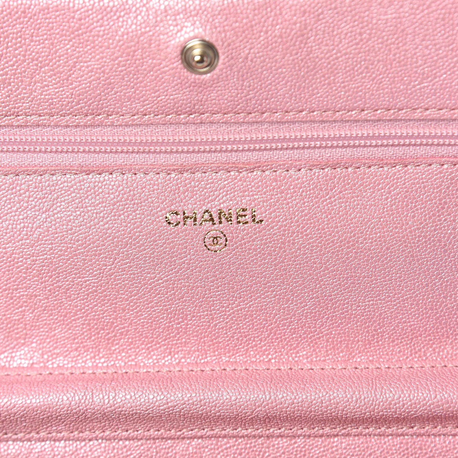 Chanel Iridescent Caviar Quilted Wallet on Chain WOC Rose Pink 6 of 11