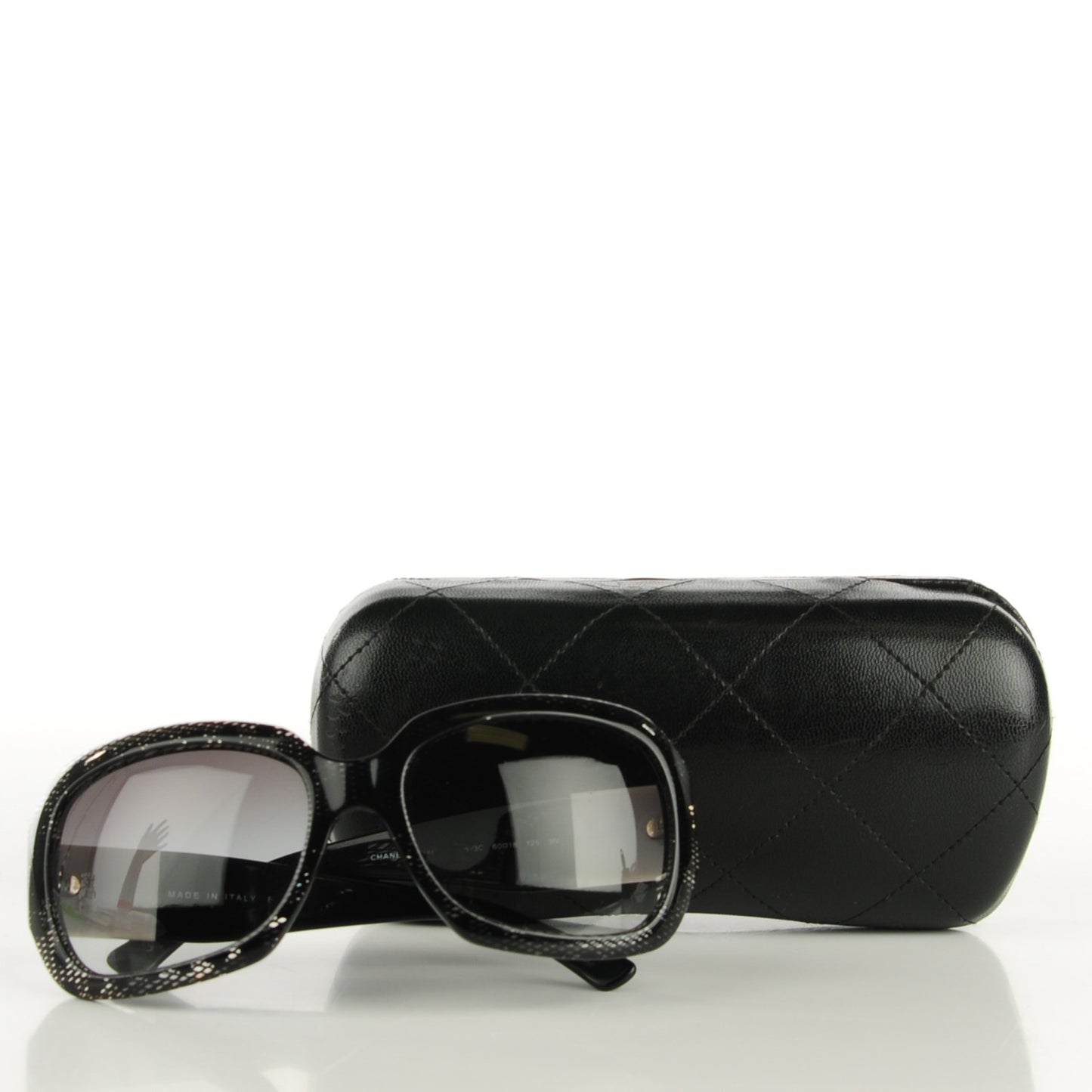 Acetate CC Lace Effect Sunglasses 5146 Black White