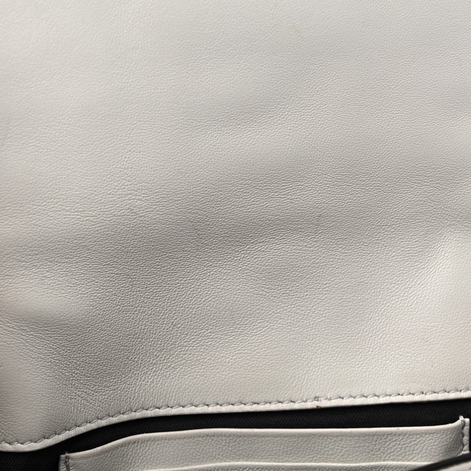 Fendi Nappa FF 1974 Embossed Mini Baguette White 11 of 12