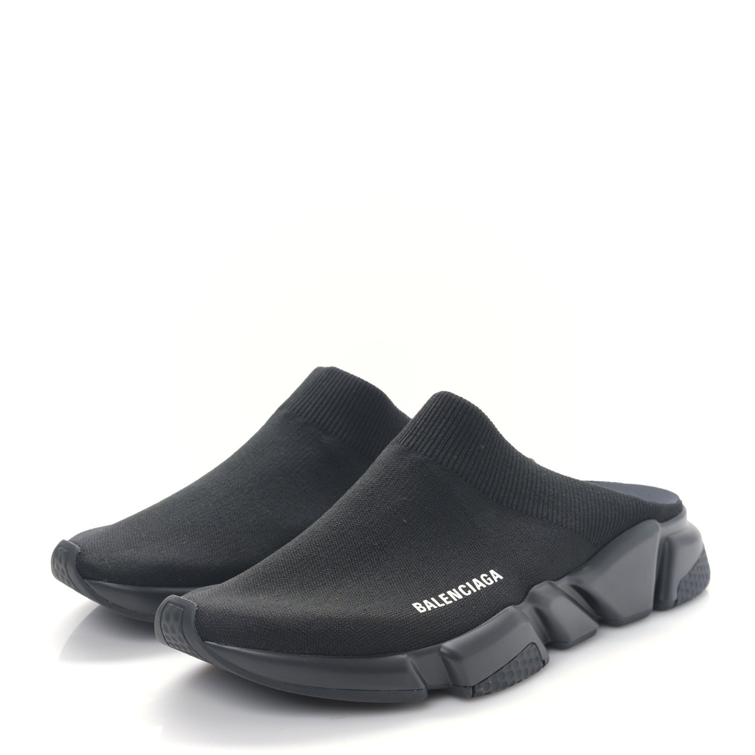 Balenciaga Neoprene Knit Womens Speed Sneakers Mules 44 Black 3 of 7
