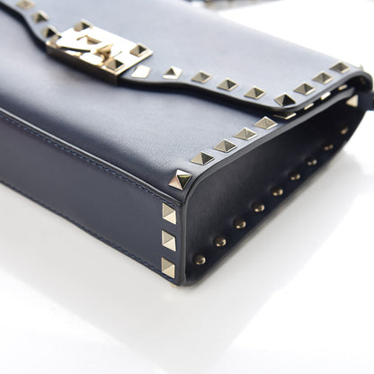 Valentino Garavani Vitello Medium Rockstud Flip Lock Crossbody Bag Pure Blue 11 of 11