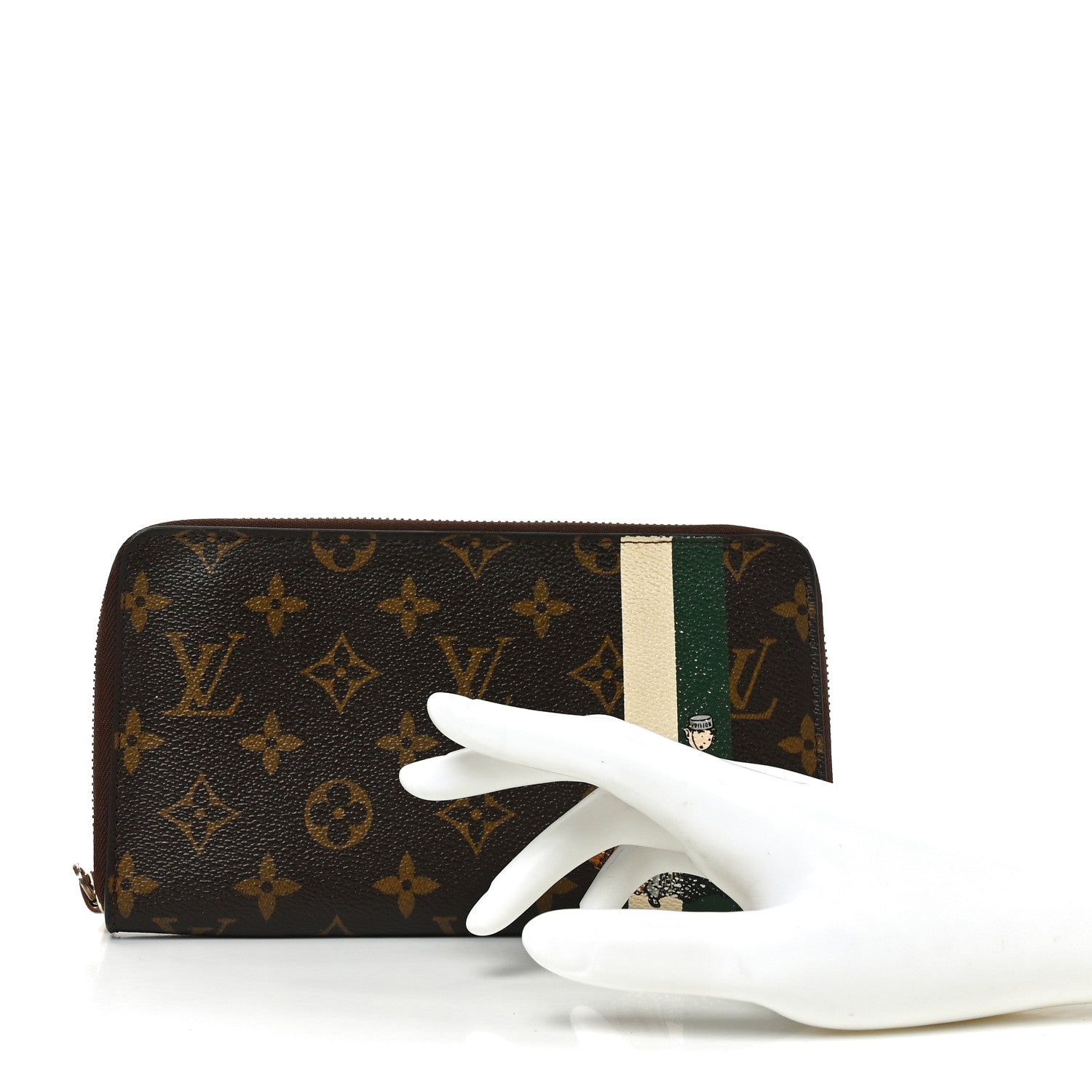 Louis Vuitton Monogram Groom Zippy Organizer Wallet Green 2 of 6