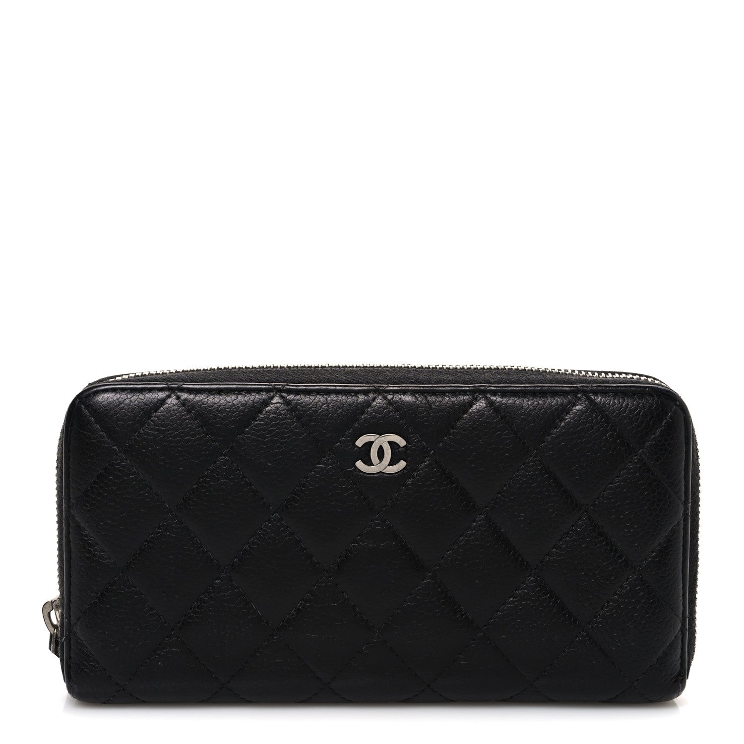 Chanel Caviar Quilted Large Gusset Zip Around Wallet Black 1 of 8