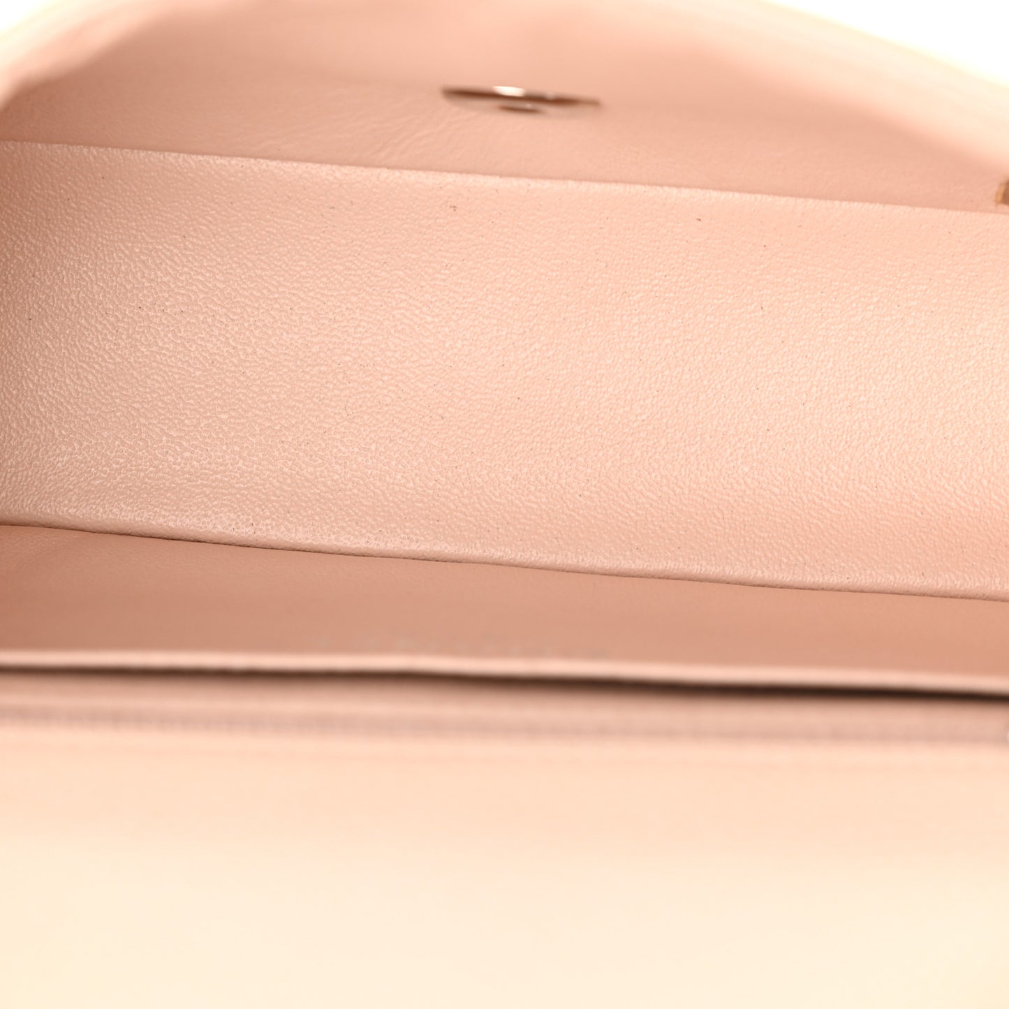 Caviar Quilted Mini Rectangular Flap  Light Beige