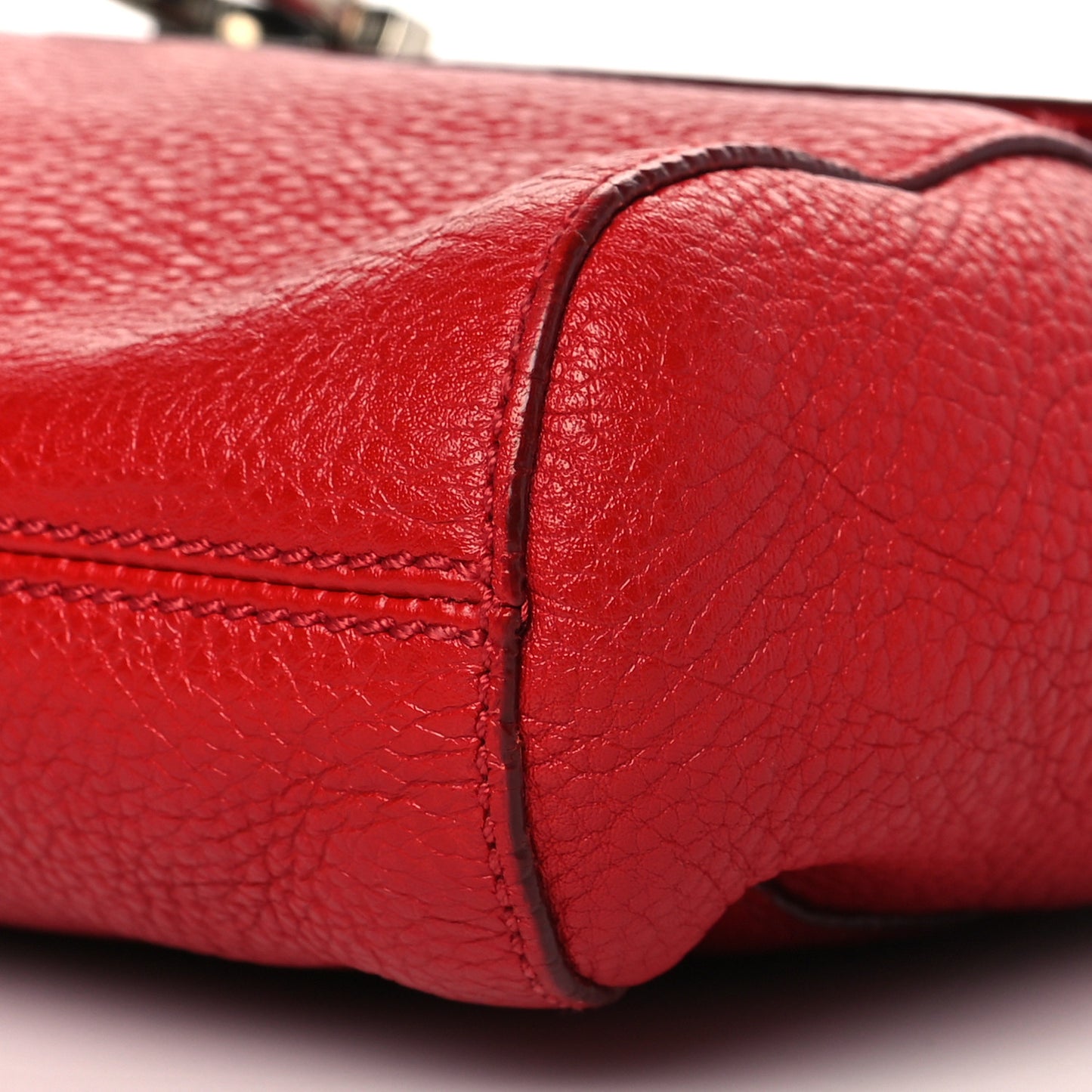 Calfskin Gancini Crossbody Red
