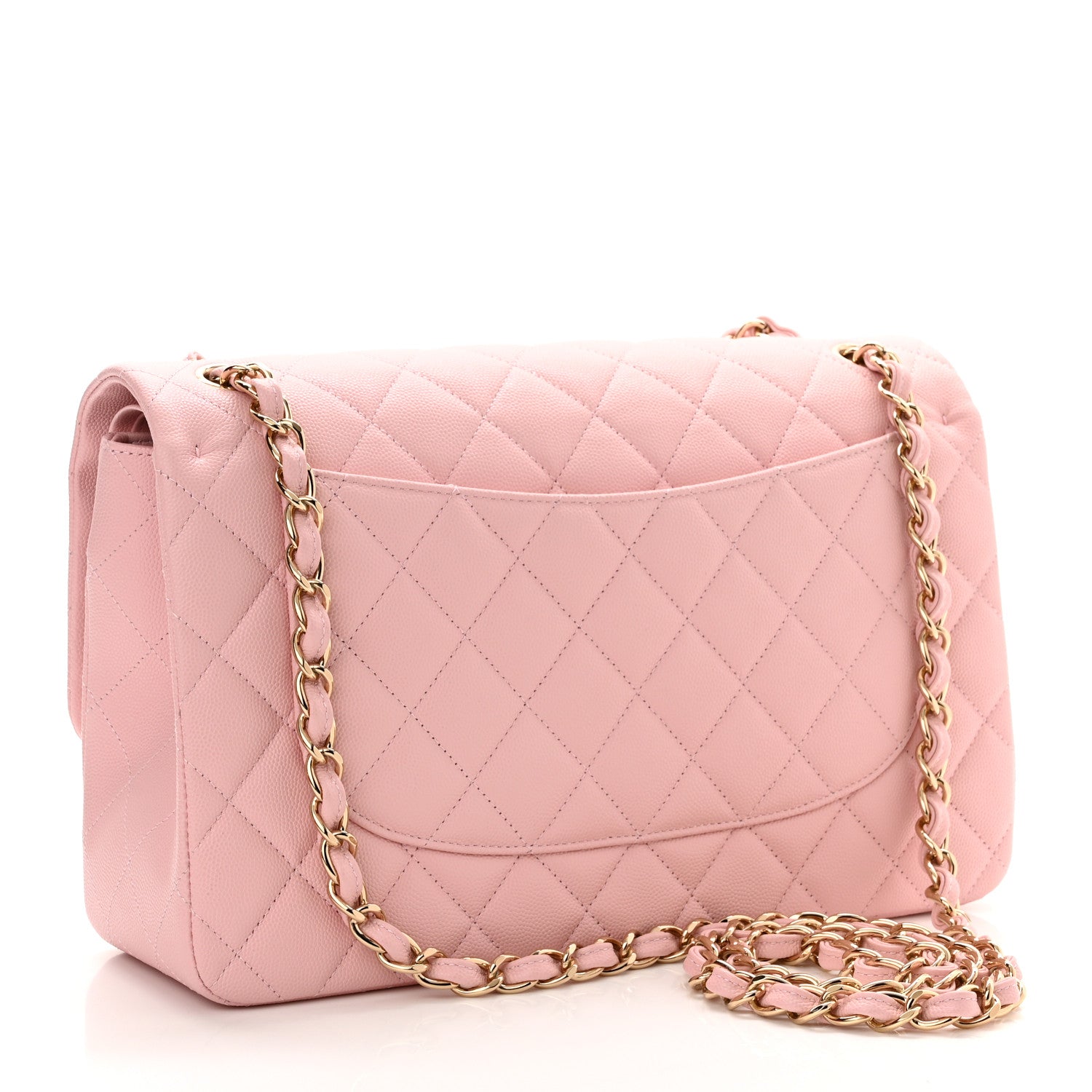 Chanel Caviar Quilted Jumbo Double Flap Light Pink 2 of 10