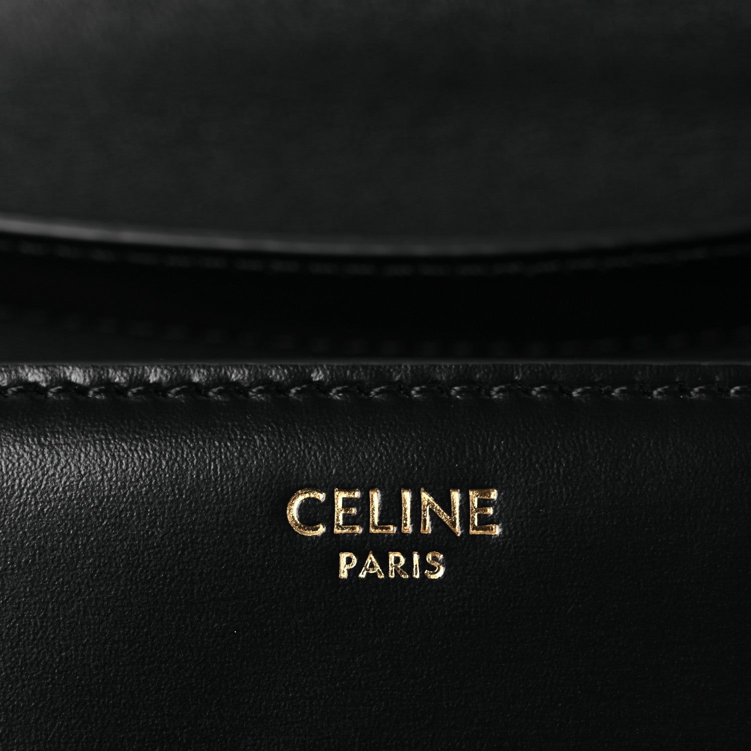 Celine Shiny Calfskin Teen Triomphe Black 6 of 14