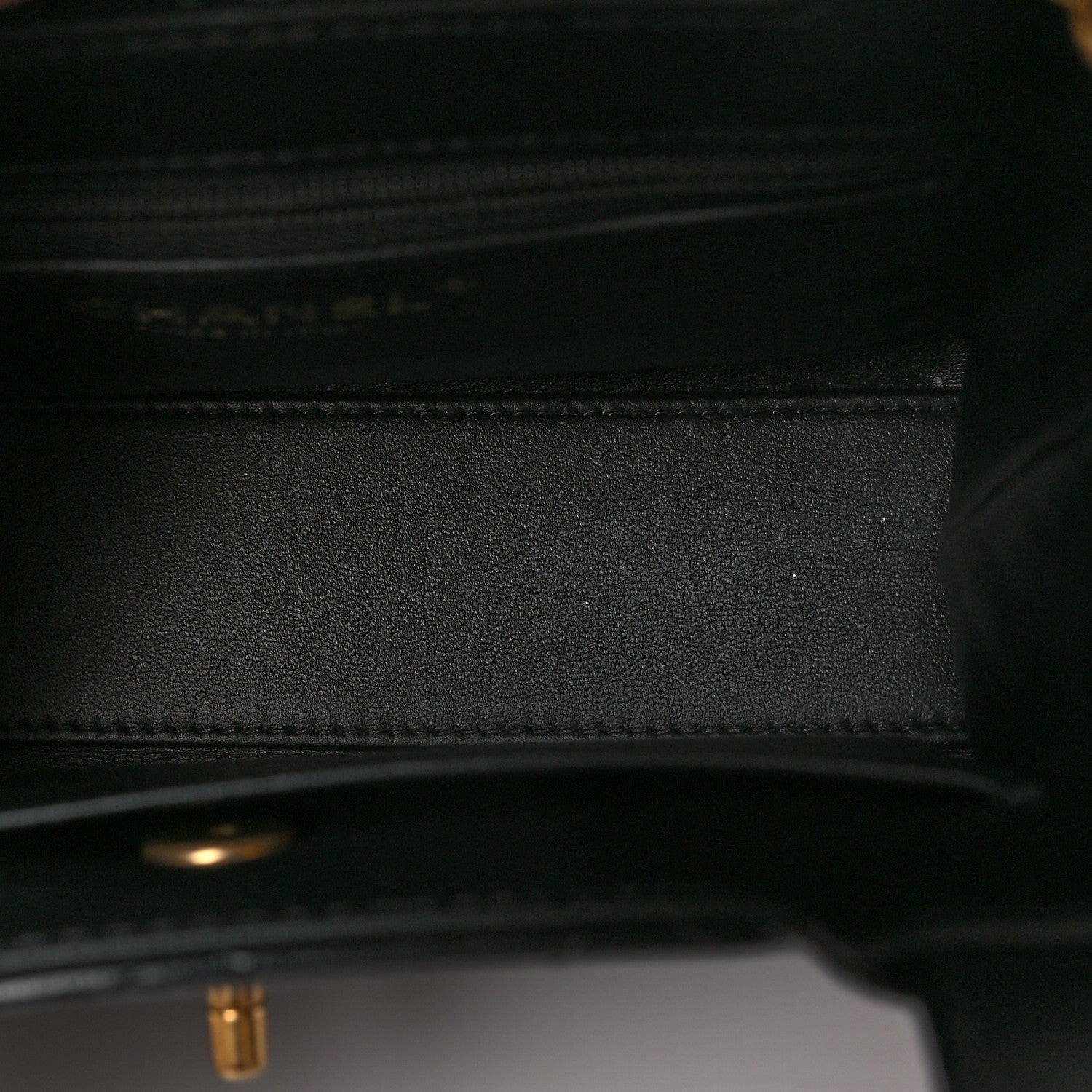 Chanel Shiny Aged Calfskin Quilted Nano Kelly Shopper Black 5 of 11