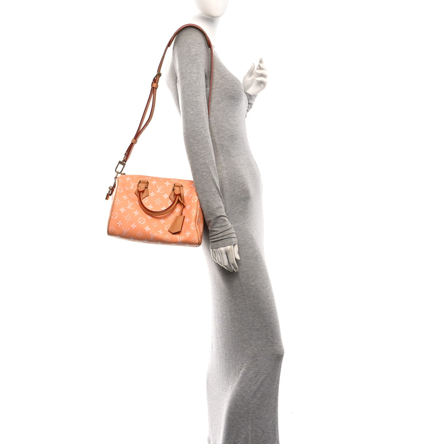 Louis Vuitton Calfskin Monogram Speedy P9 Bandouliere 25 Summer Peach 2 of 11