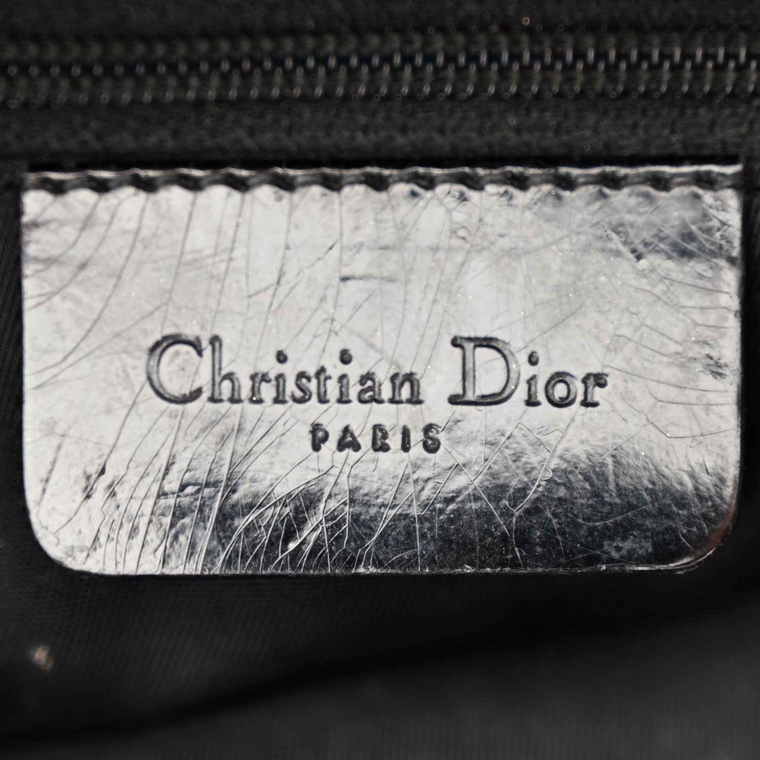 Christian Dior Pony Hair Saddle Bag Blue Brown 6 of 17