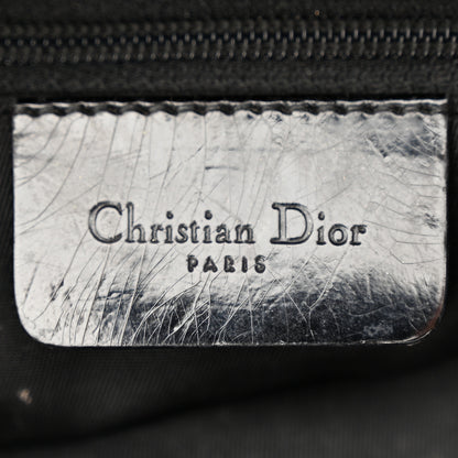 Christian Dior Pony Hair Saddle Bag Blue Brown 6 of 17