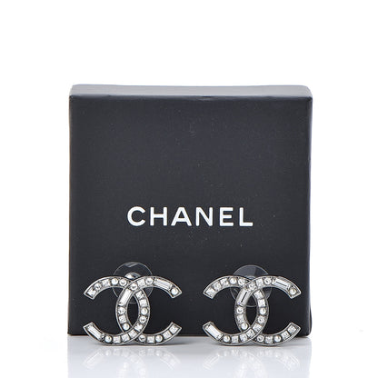 Chanel Baguette Crystal Pearl CC Bright Young Things Earrings Ruthenium 5 of 5