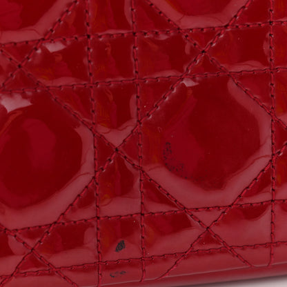 Christian Dior Patent Cannage New Lock Pouch Red 13 of 15